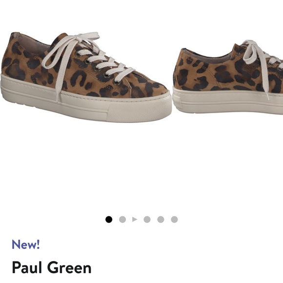 Paul Green Bixny Sneaker. Leopard white combo. Size 7.5 US - Picture 1 of 7